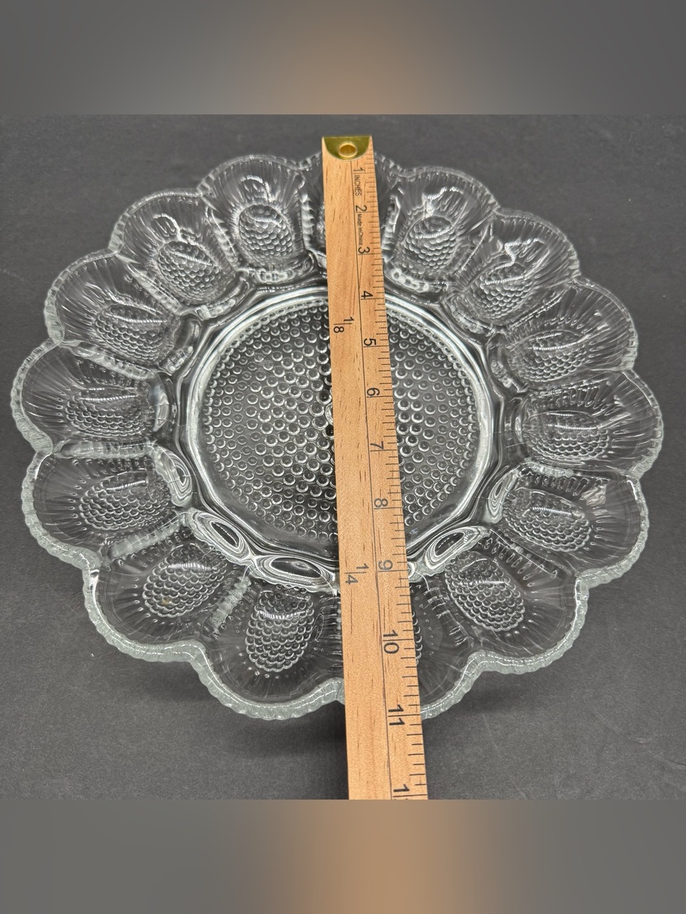 Deviled Egg Plate/ Dish-Hobnail INDIANA GLASS PRESENTATIONS New In Box VINTAGE - Picture 6 of 7